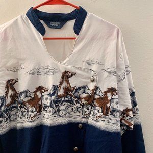 Delightful Vintage Brooks & Dunn cowboy cowgirl shirt